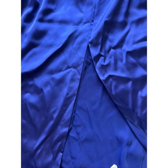 NWT ZARA SATIN EFFECT CUT OUT DRESS blue/purple , Lrg E49 $68 - Picture 8 of 10